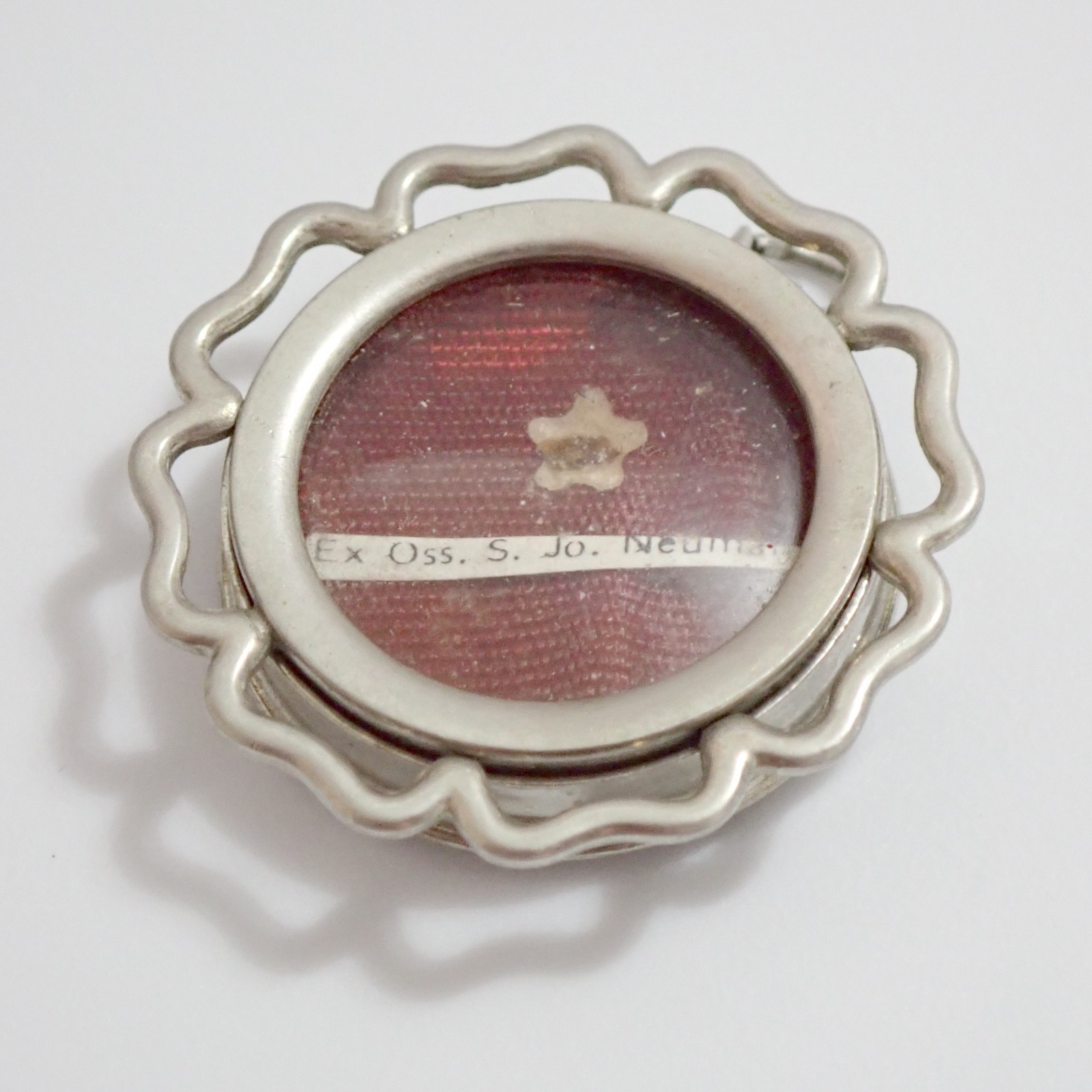 VTG St John Neumann Reliquary Relic Wax Seal Ex Oss of S John Neumann 1-1/8\