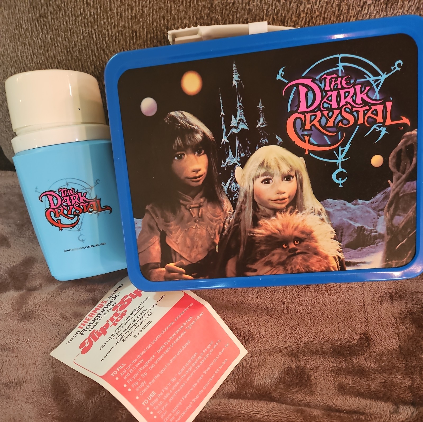 Vintage 1982 The Dark Crystal movie-themed  metal lunchbox( SEE Description)