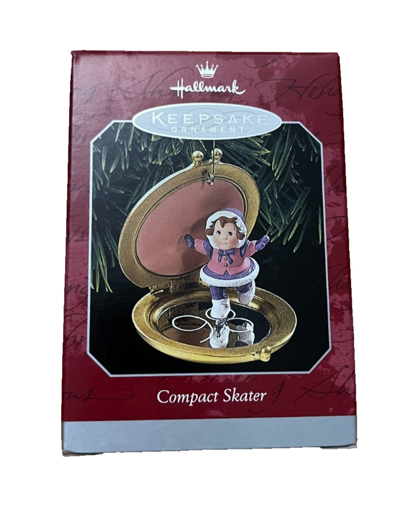 1998 Hallmark Keepsake Ornament Compact Skater - 1998 Hallmark Keepsake Ornament Compact Skater -