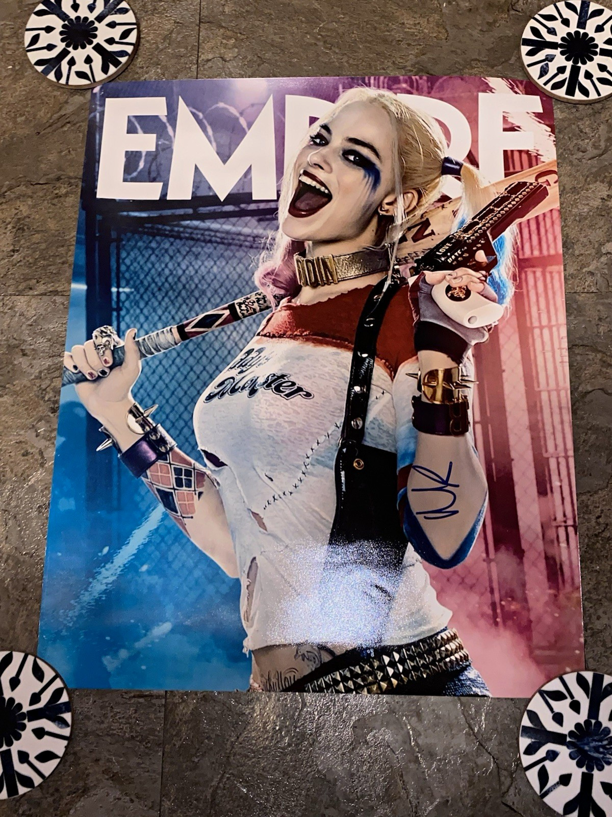 Margot Robbie Signed-Autographed 16x20 Harley Quinn Photo STEVE GRAD COA LETTER