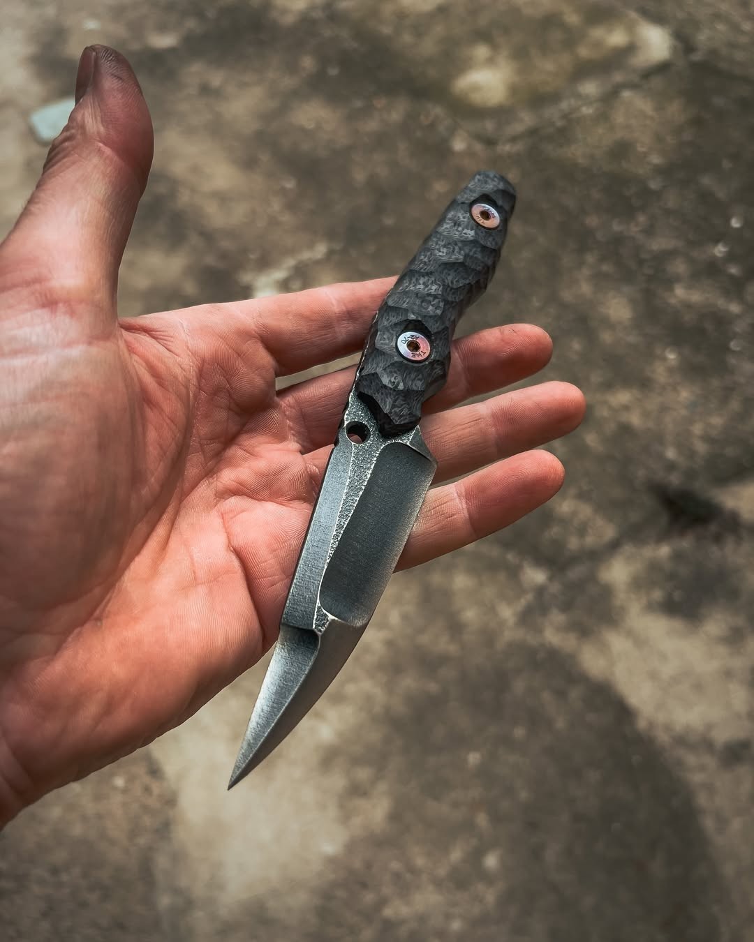 Custom Handmade Barracuda Compound  Knife | Sculpted Micarta Handle | Gift Piece