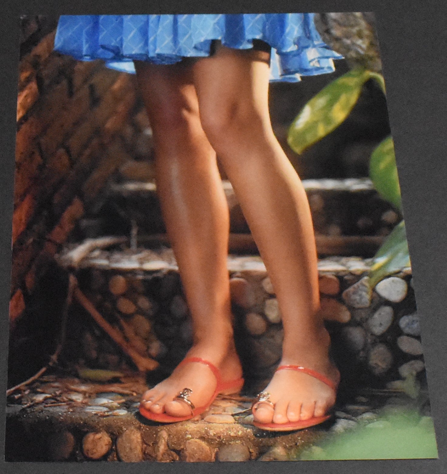 2007 Print Ad Fashion Lady Legs Heels Gorgeous Feminine Blue Dress Footwear Art