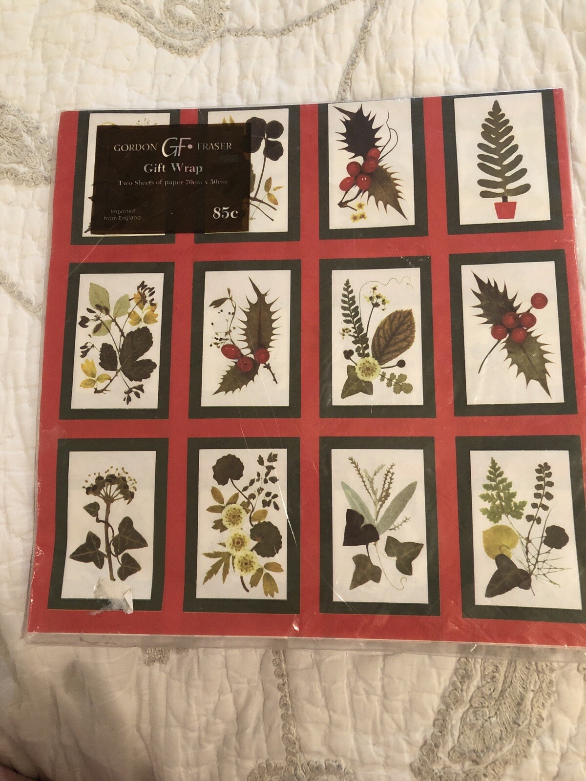 Vintage Christmas Gordon Fraser Gift Wrap England Wrapping Paper