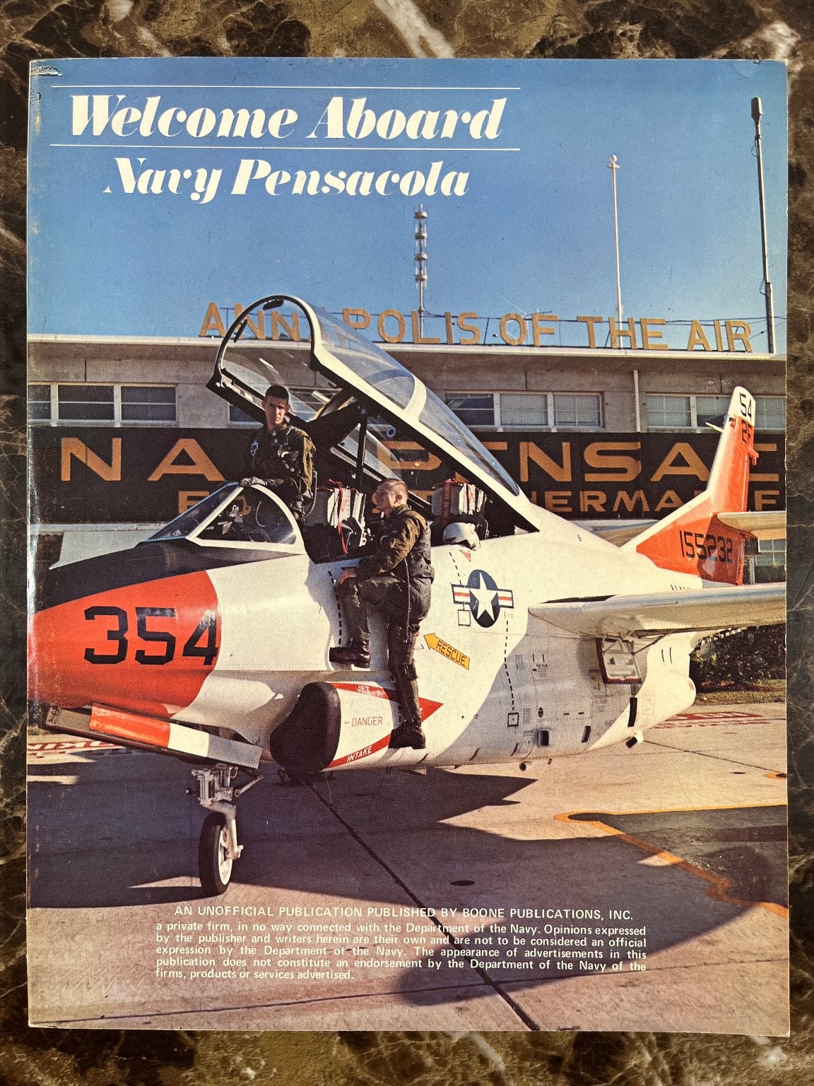 1970 Welcome Aboard Navy Pensacola FL Vietnam Era Book Naval Air Station Base