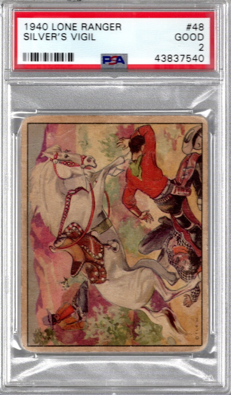 Lone Ranger 1940 Gum #48 Silver's Vigil PSA 2