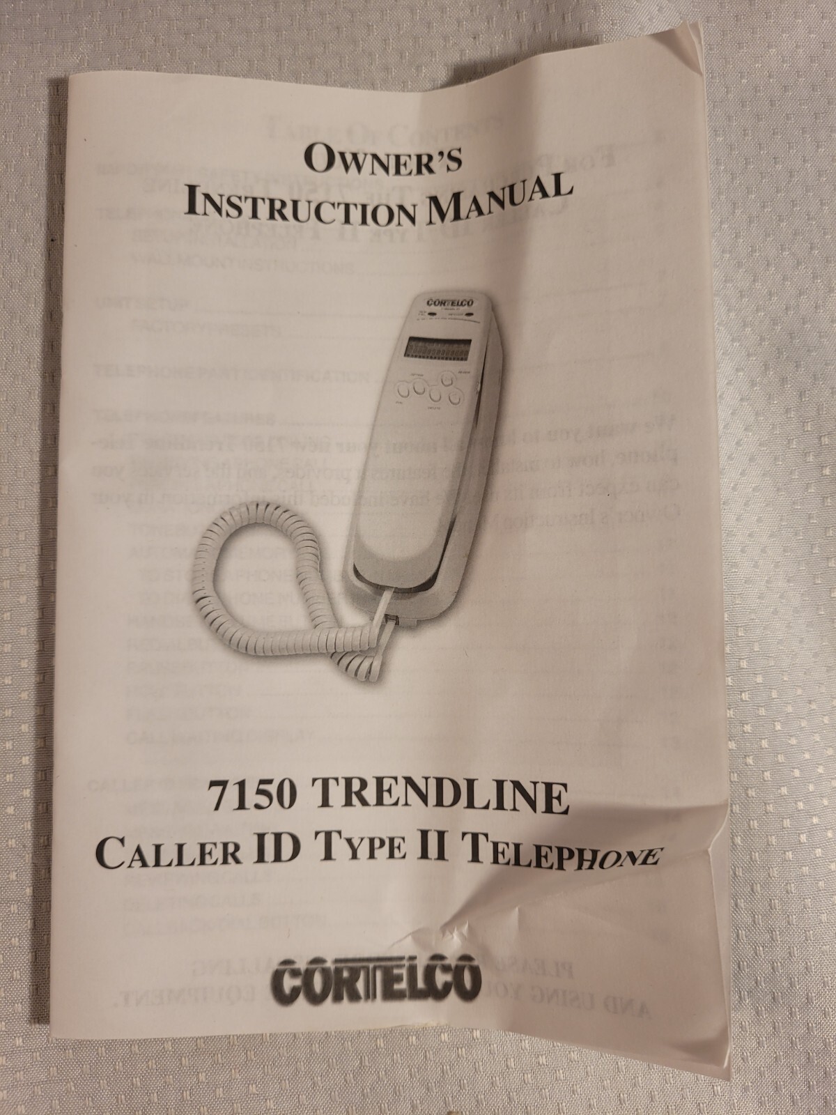 Cortelco Vtg Wall Phone Push Button W/ User Manual NEW IN BOX Frost