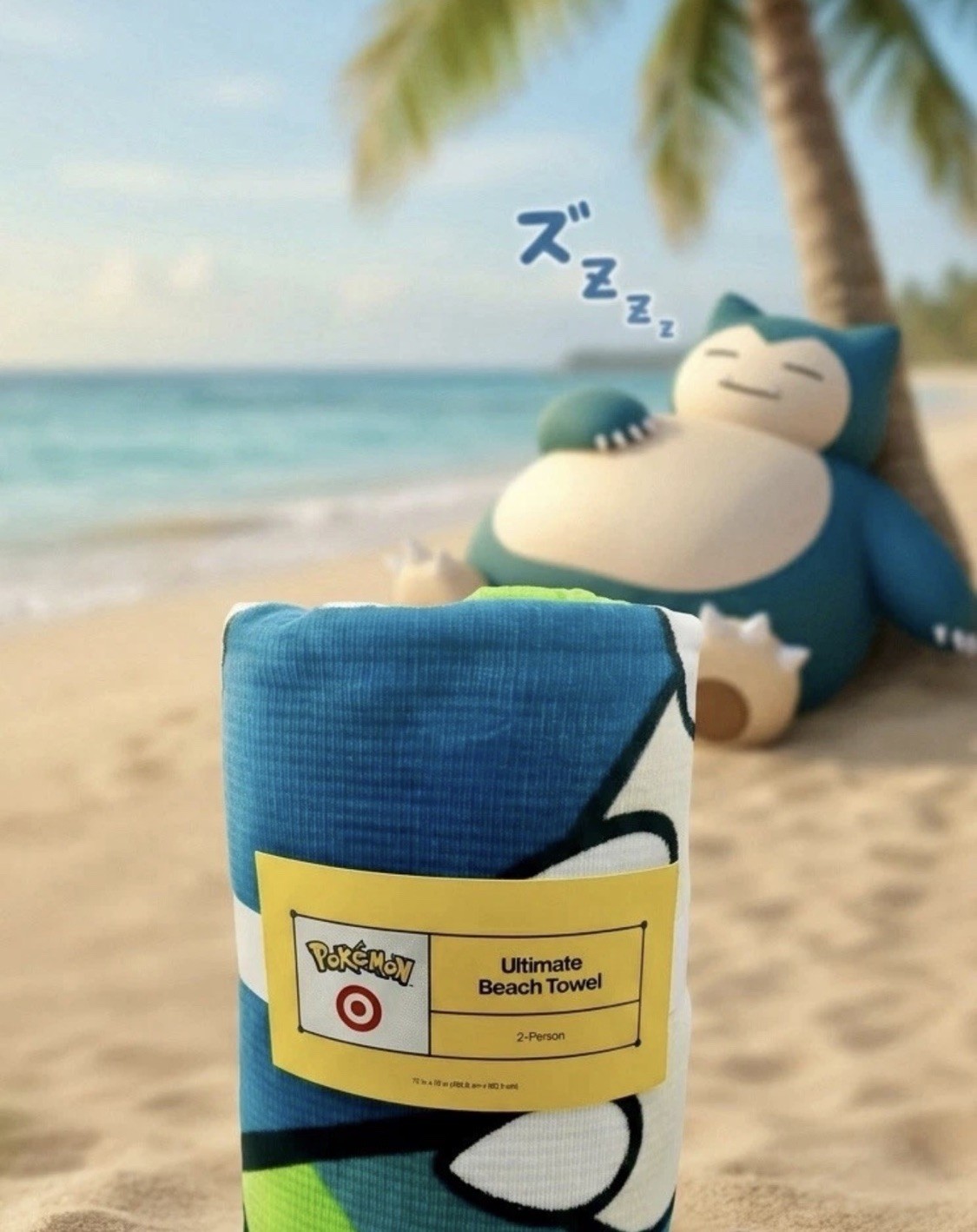 Ultimate Snorlax Beach Towel - Pokémon x Target IN HAND