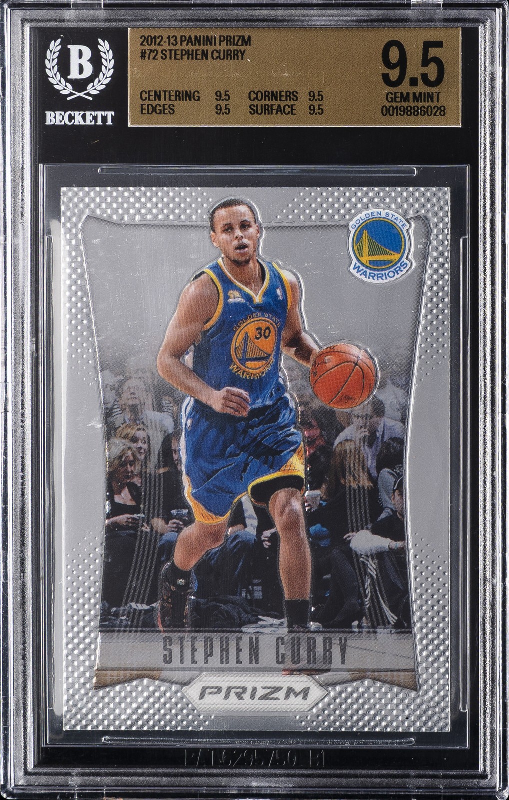 2012-13 PANINI PRIZM #72 STEPHEN CURRY BGS 9.5