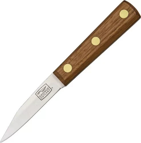 Chicago Cutlery 100SP New Paring Knife WALNUT WOODEN HANDLE CARBON STEEL 9629015