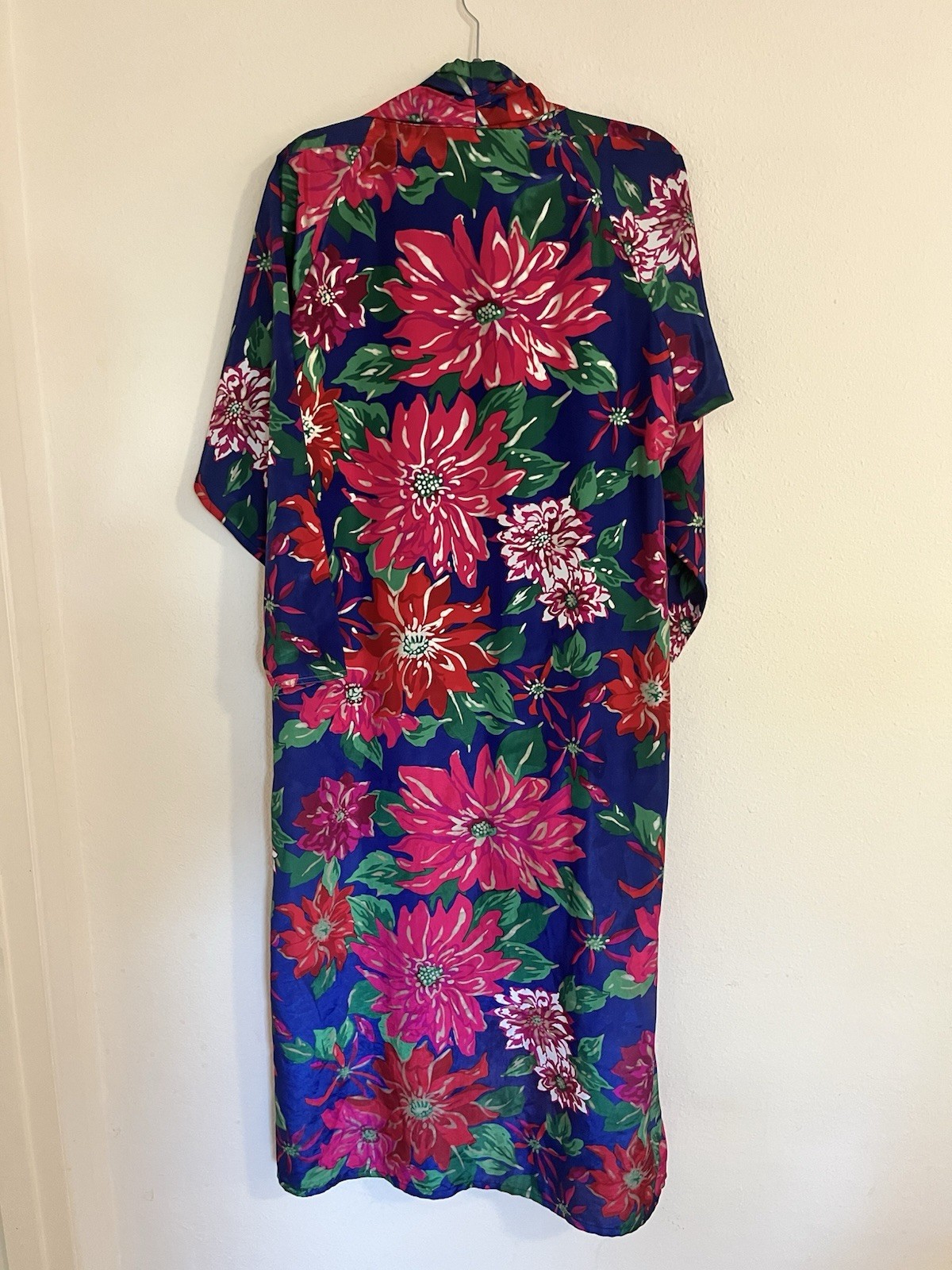Vintage Oscar de la Renta Swirl Womens Floral Hostess Dress