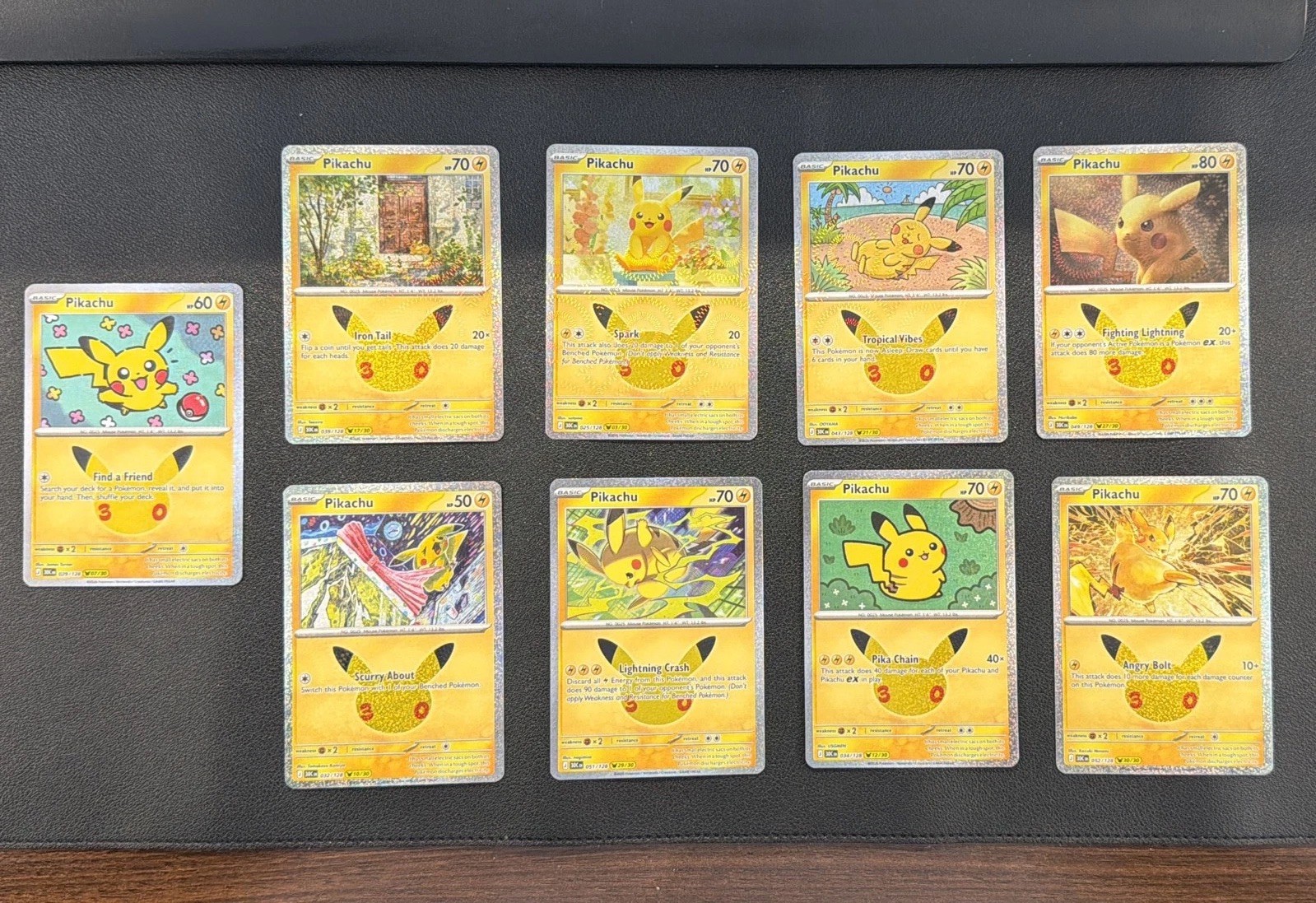 30TH ANNIVERSARY PIKACHU LOT (9) PACK FRESH
