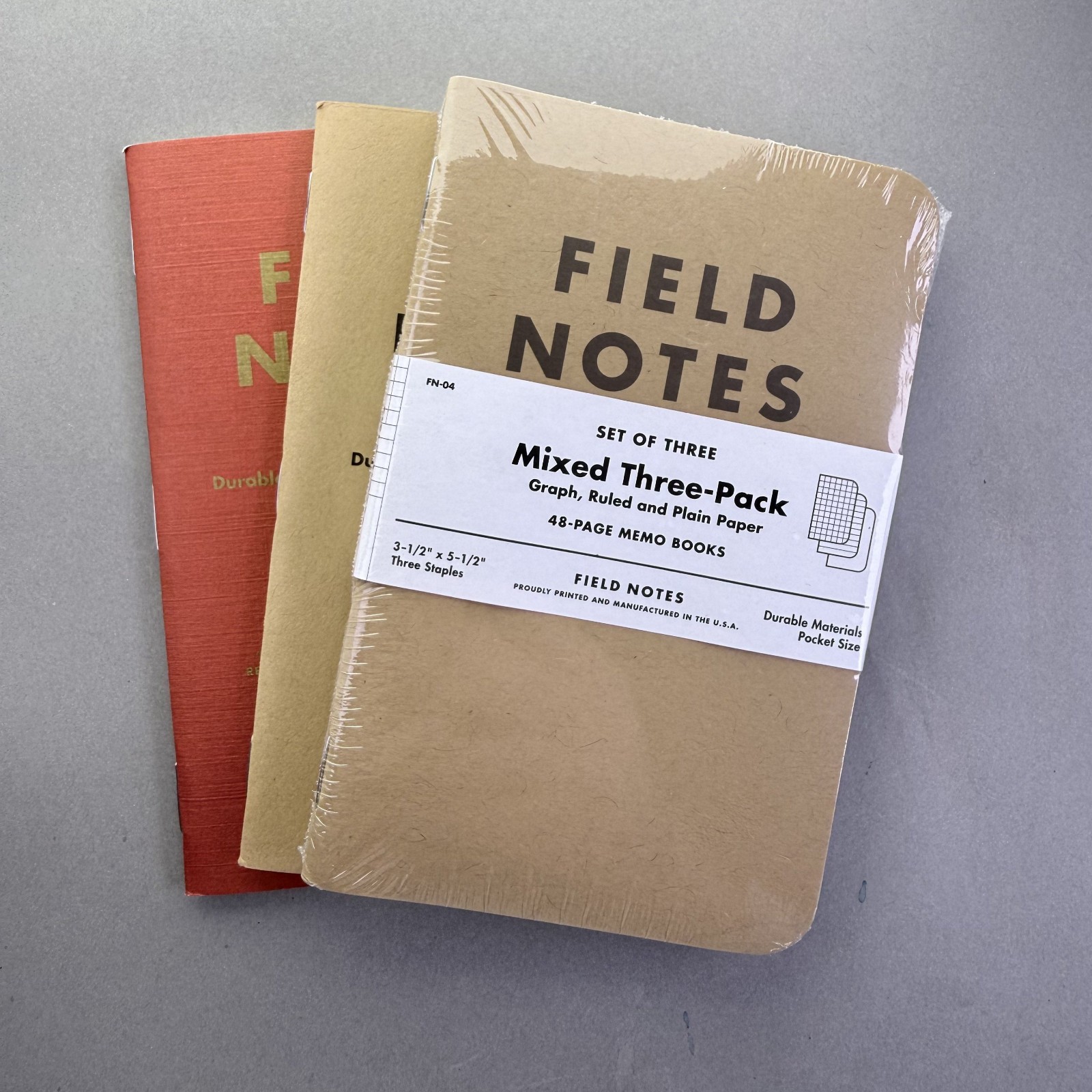 Field Notes Kraft Sealed Notebooks 3-Pack + Xtra Kraft NB + Nevada Country Fair