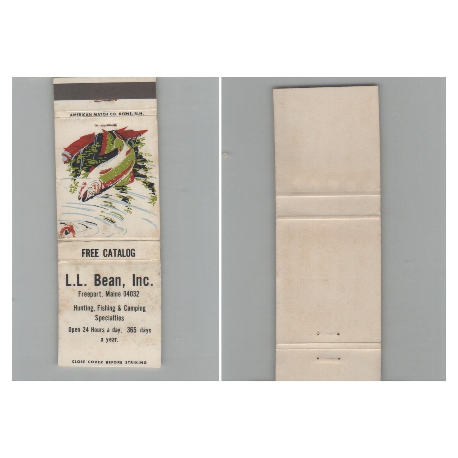 Matchbook Cover L.L. Bean, Inc. Freeport ME