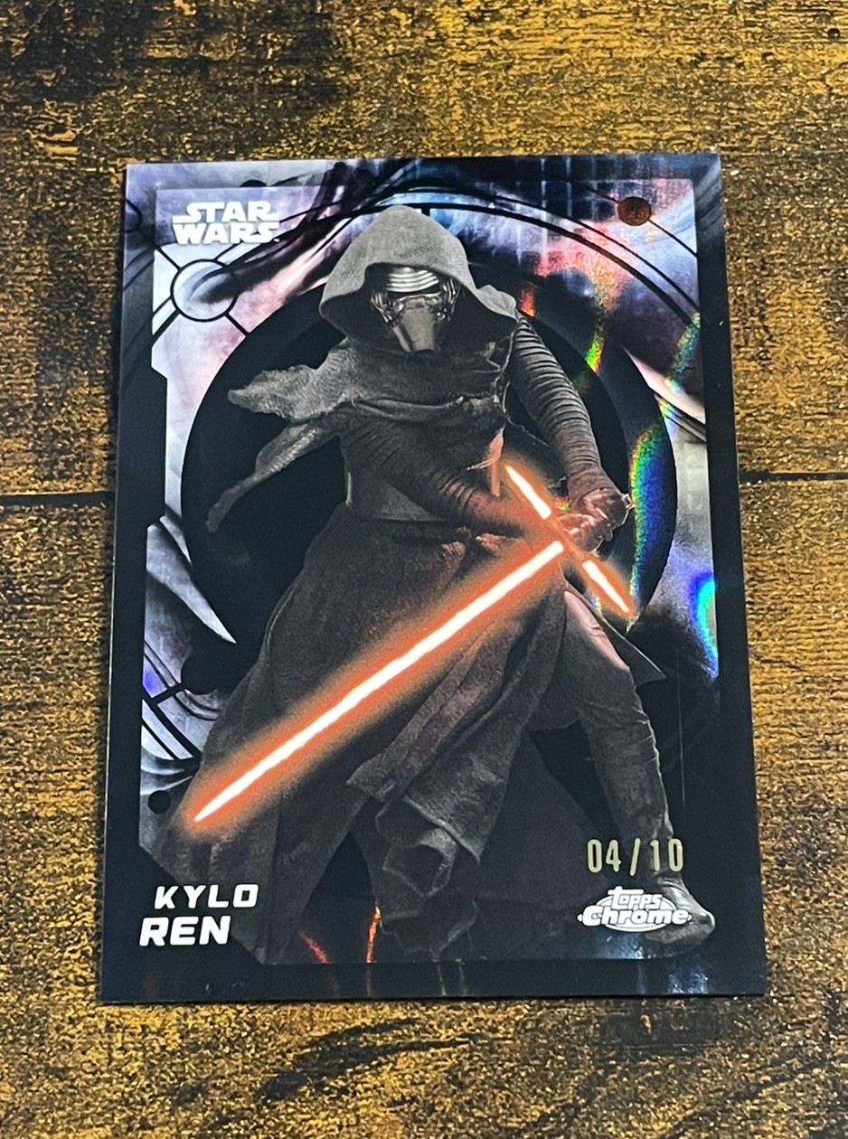 2026 Topps Chrome Star Wars Kylo Ren #57 Black Refractor /10 - Print Line