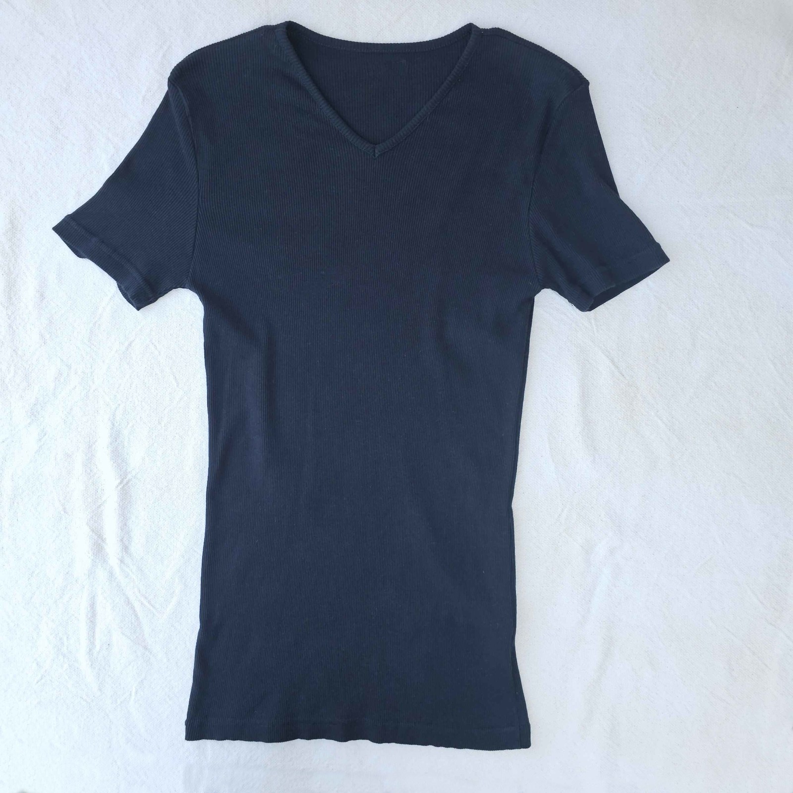 Dolce & Gabbana Vintage V-Neck T-Shirt Black XL 52 Le Bonitas Intimo Ribbed