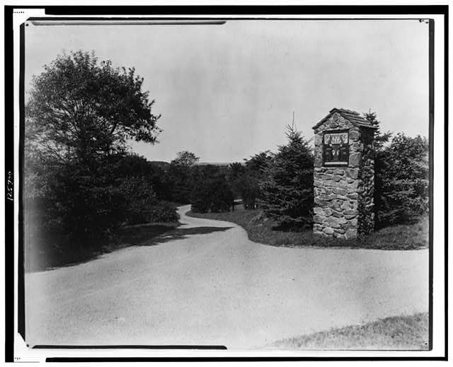 Newport Rhode Island Surprise Valley A.C. James Home 1910s Entrance Pathway