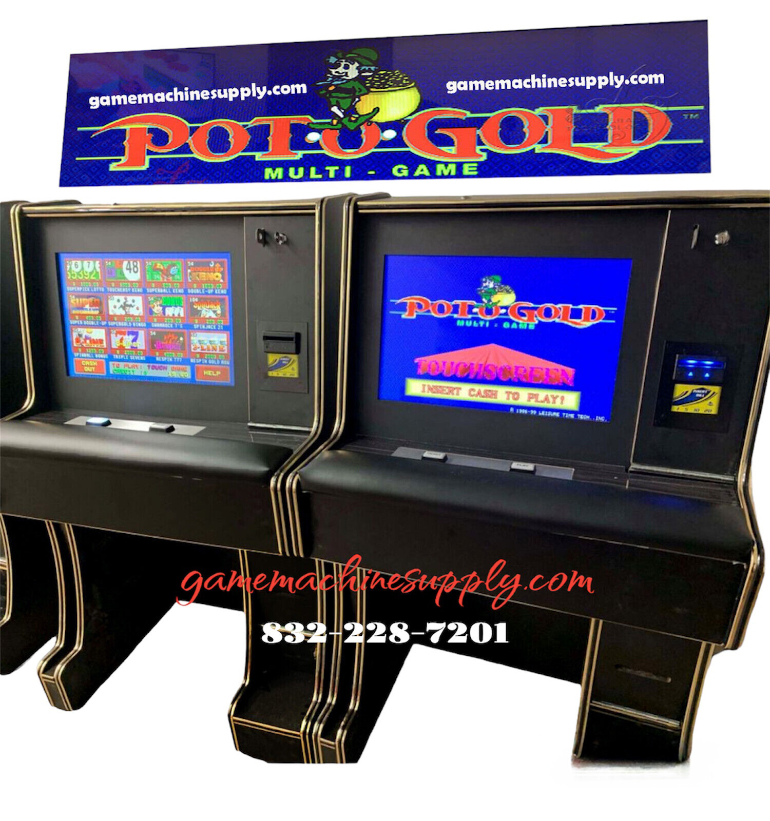 (NEW) Pot O Gold Keno 510 Sitdown Game Machine with Wide 22 (NEW) Pot O Gold Keno 510 Sitdown Game Machine with Wide 22