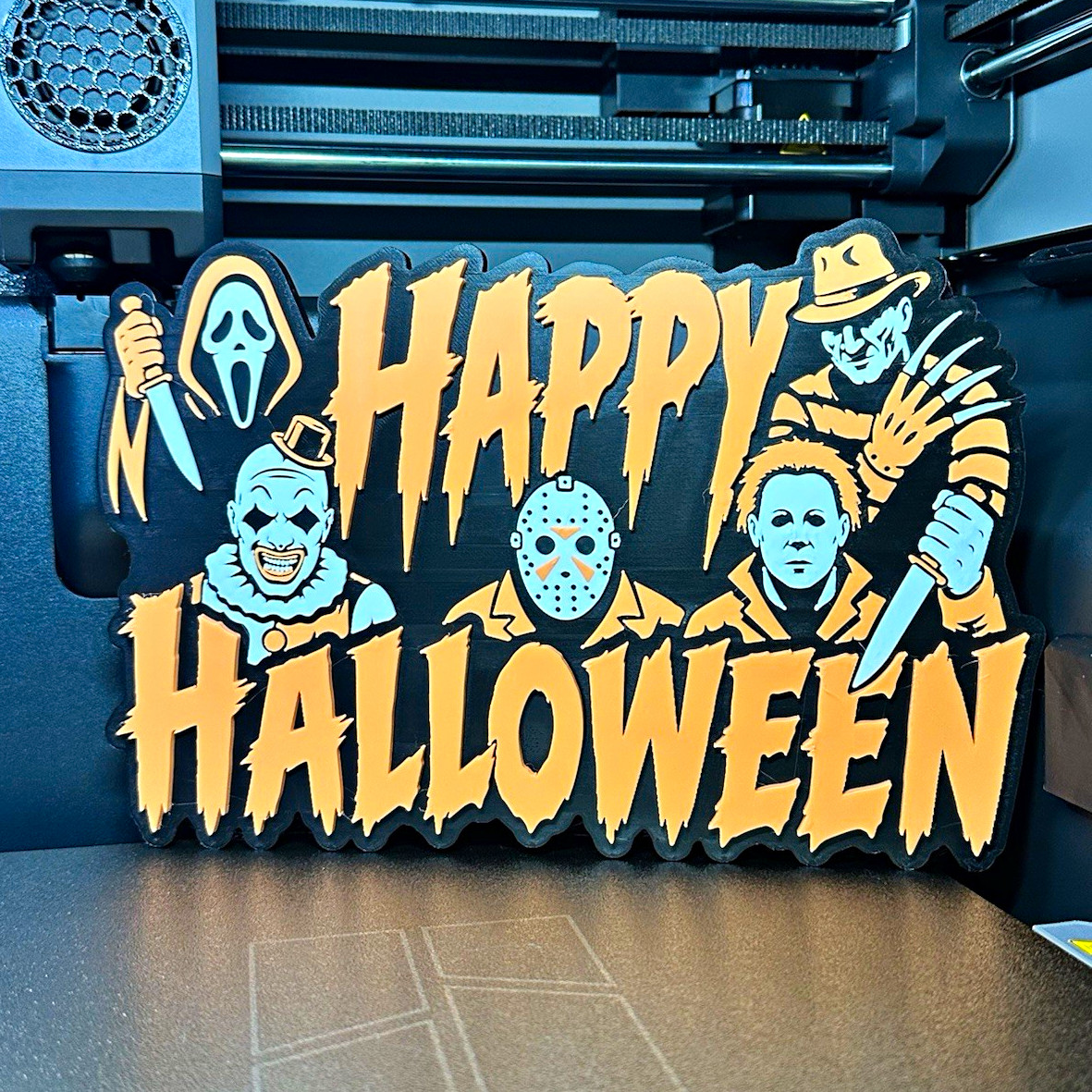 3D Printed Halloween Decor Sign - Slashers