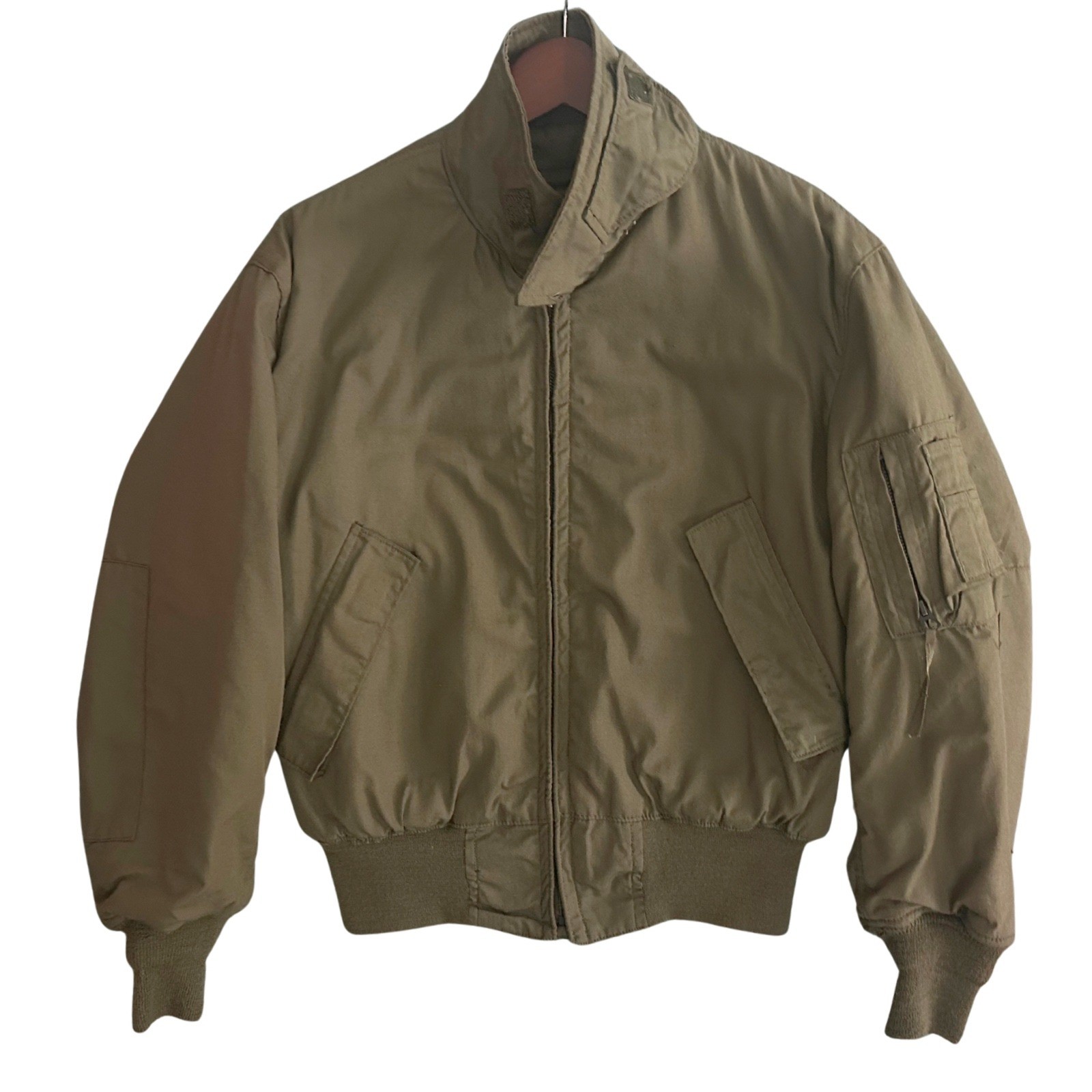 Vintage 1980s Cold Weather Tanker Jacket CVC US Army Size Medium Short Bomber