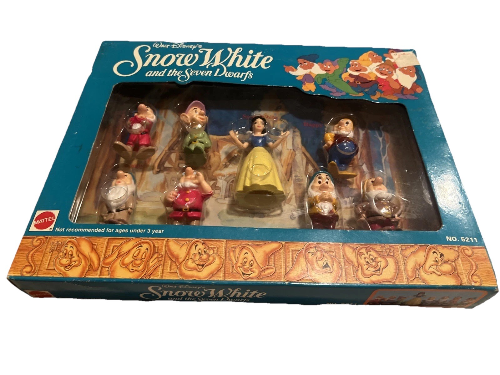 Vintage Mattel WALT DISNEY\'S  SNOW WHITE SEVEN DWARFS Brand New Rare Collectable