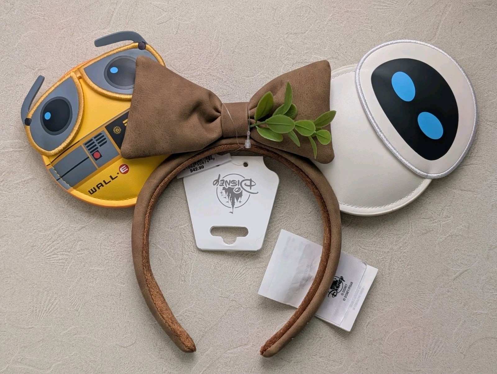 Disney Parks Pixar WALL-E and EVE D23 Ears Headband New 2026 Disney Parks Pixar WALL-E and EVE D23 Ears Headband New 2026