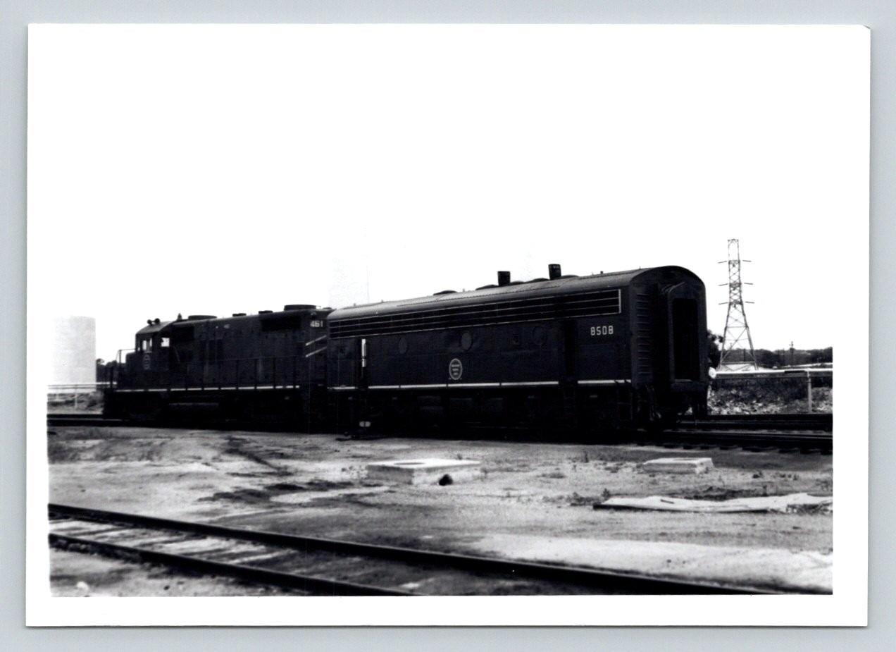 Vintage B&W Railroad Train Locomotive Photo Diesel Slug Unit 8508