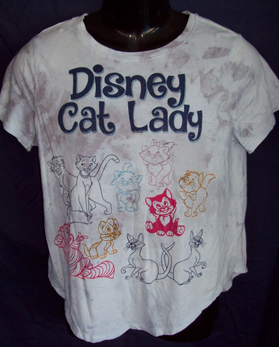 Disney Parks Womens Cat Lady Shirt Aristocats Marie Cheshire Disney Cats Size L
