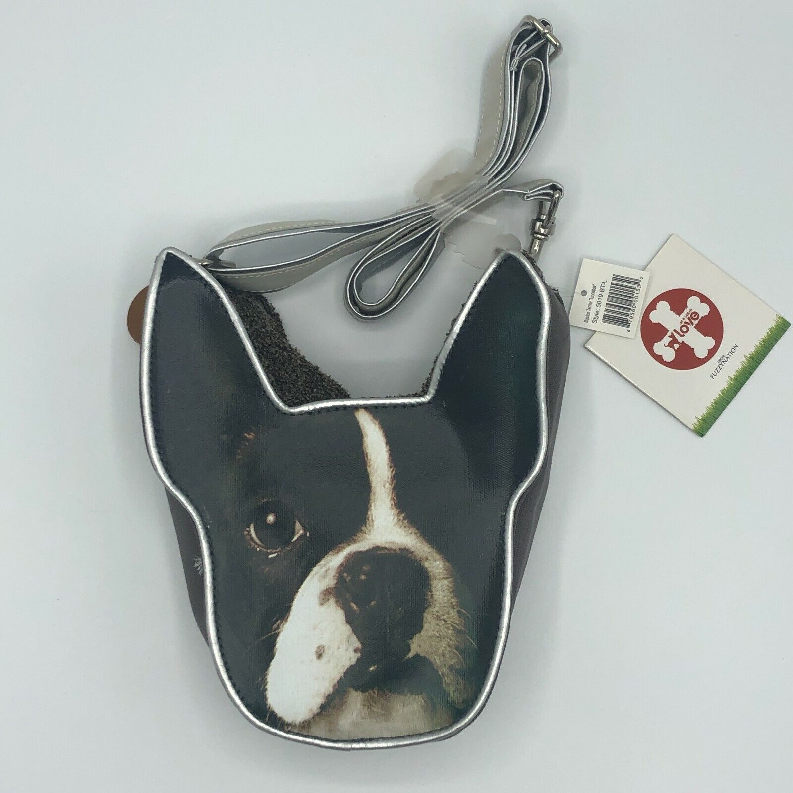 NWT FuzzyNation Boston Terrier Women\'s Storage Handbag Purse