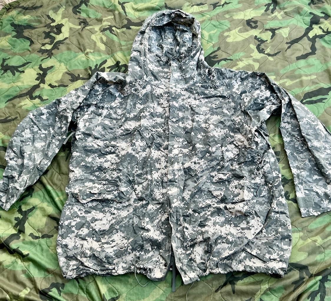US Army Military Surplus ACU UCP Improved Rainsuit Coat Parka Jacket ORC LARGE