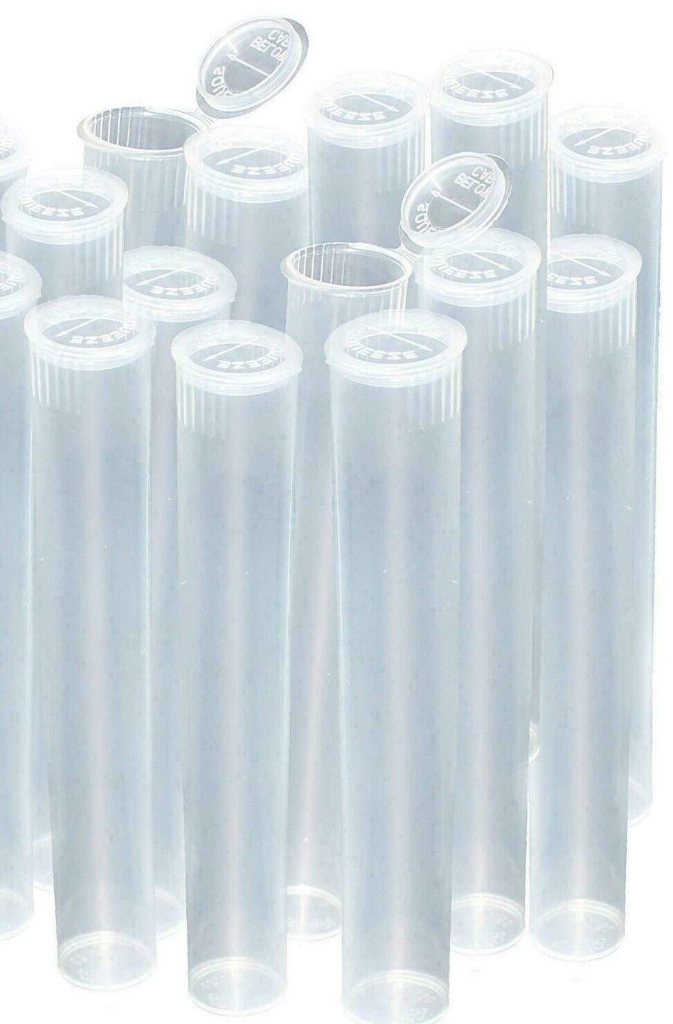 25- W Gallery 116MM Clear Doob Tubes for Storing King Size Cones
