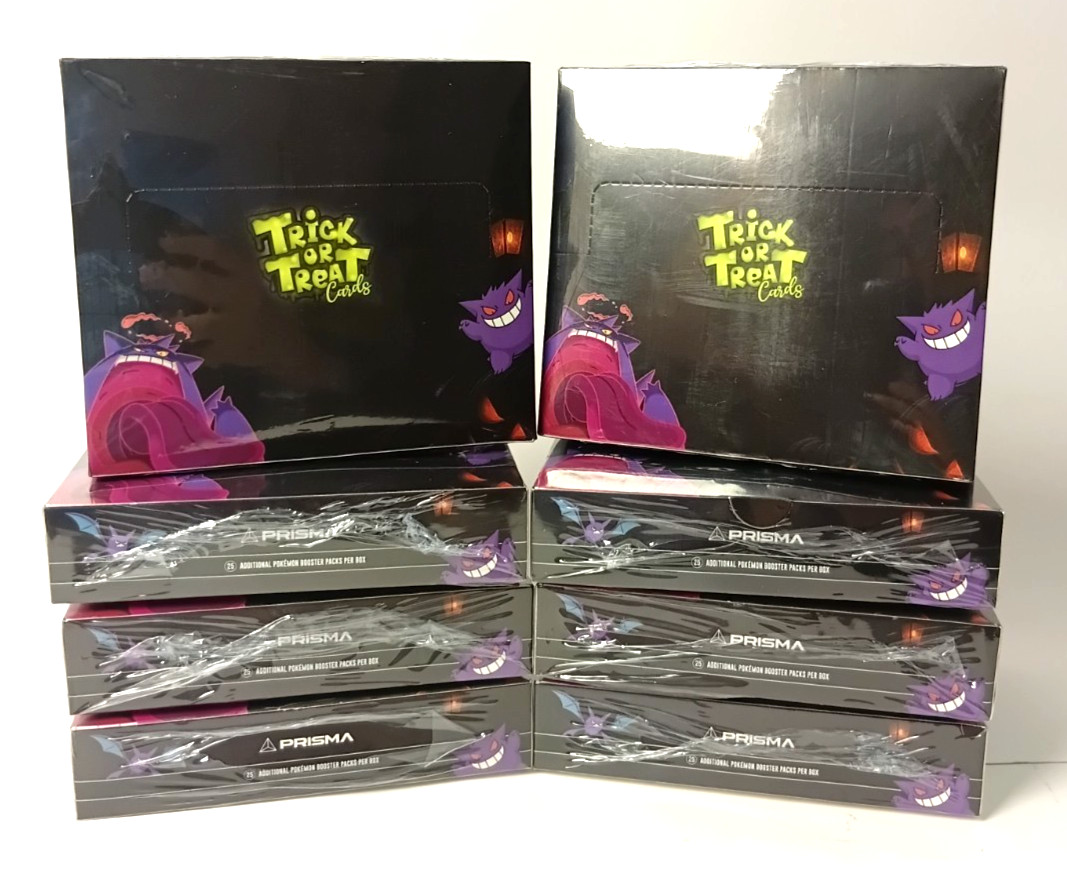 8 BOXES 2025 POKEMON HALLOWEEN Trick or Treat Prisma Cards 200 Packs Gengar