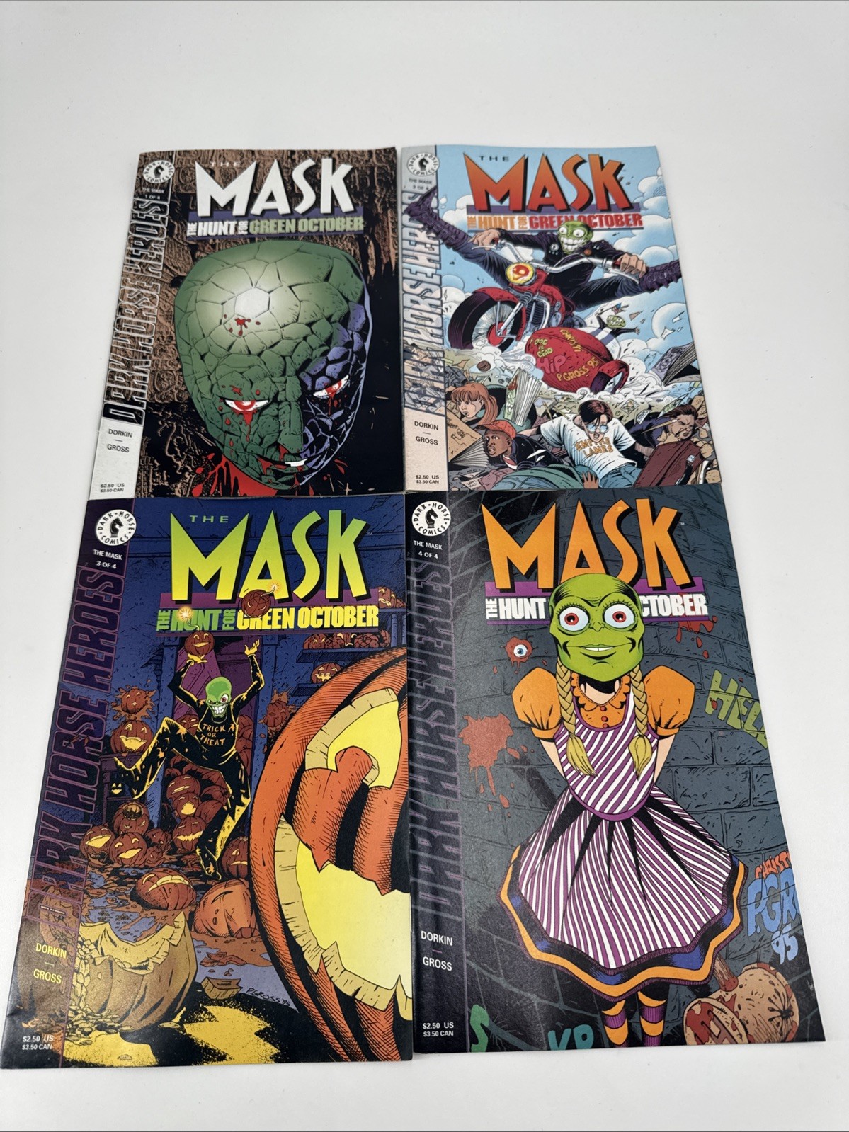 The Mask: Green October #1-4 (Dark Horse, 1995) Complete Set. FAST SHIPPING.