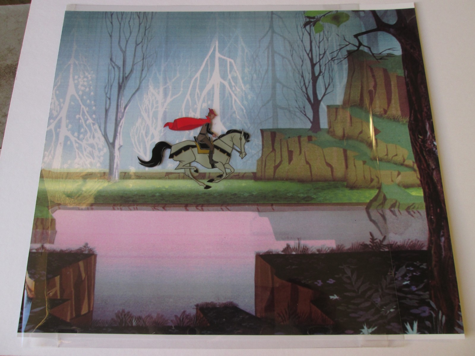 Sleeping Beauty Prince Phillip on Sampson hand inked cel  Disney 1959