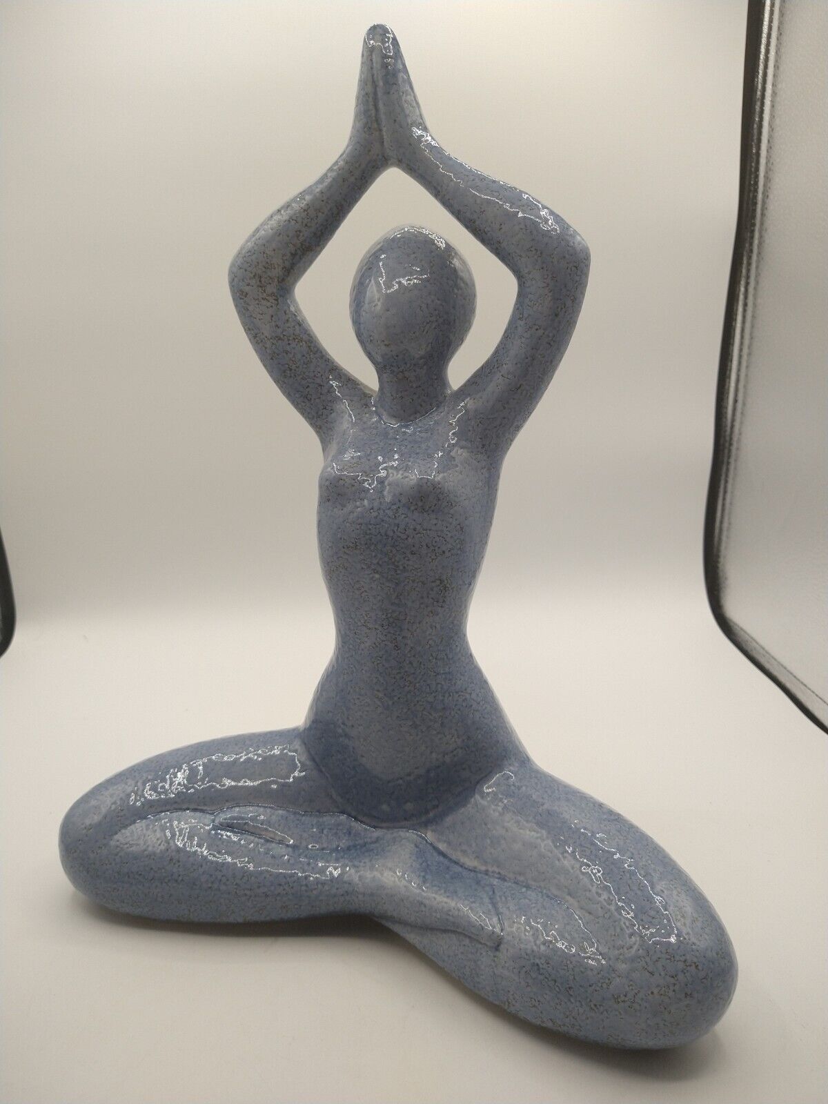 Namaste Yoga Woman Ceramic Buddha Lotus Pose Om Shanti Sporvil Portugal Abstract