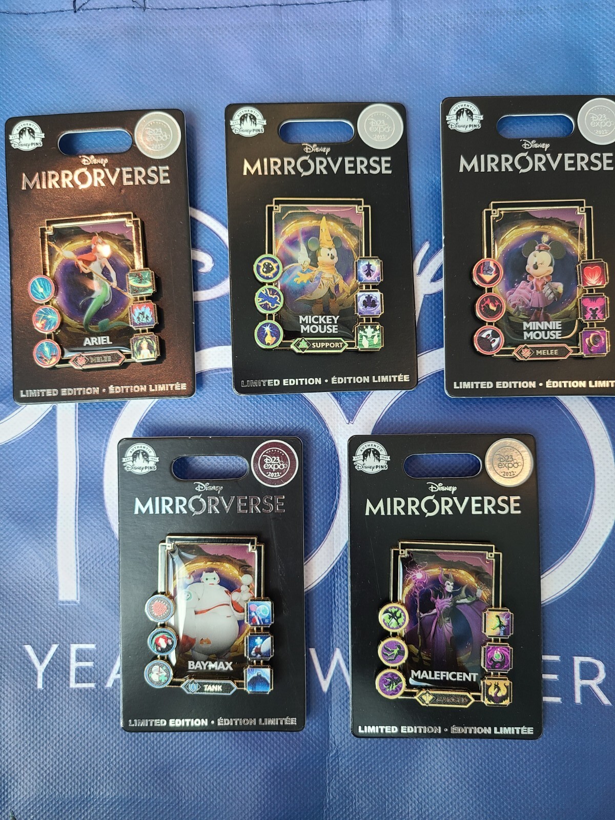 D23 Expo 2022 Mirrorverse Disney Pins set (5) pcs LE 500 Collectors Set