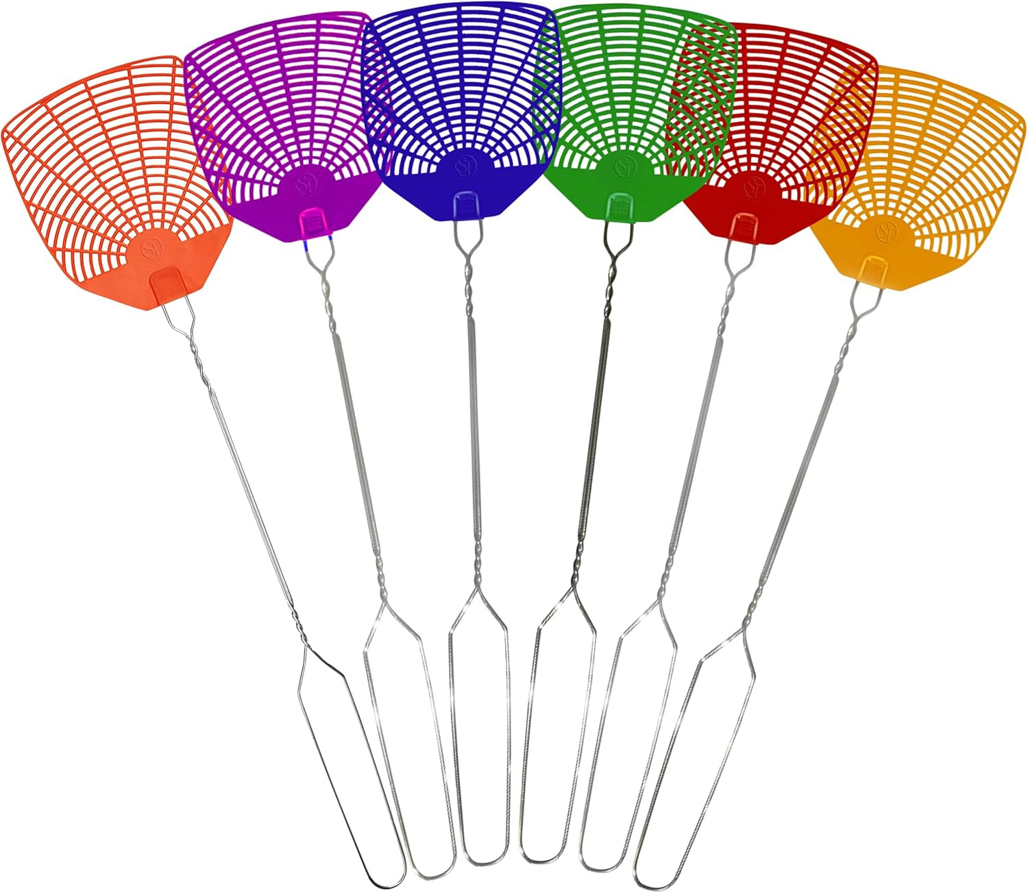 Supreme Bug & Fly Swatter 6-Pack – Braided Metal Handle 6 Pack Fly Swatters