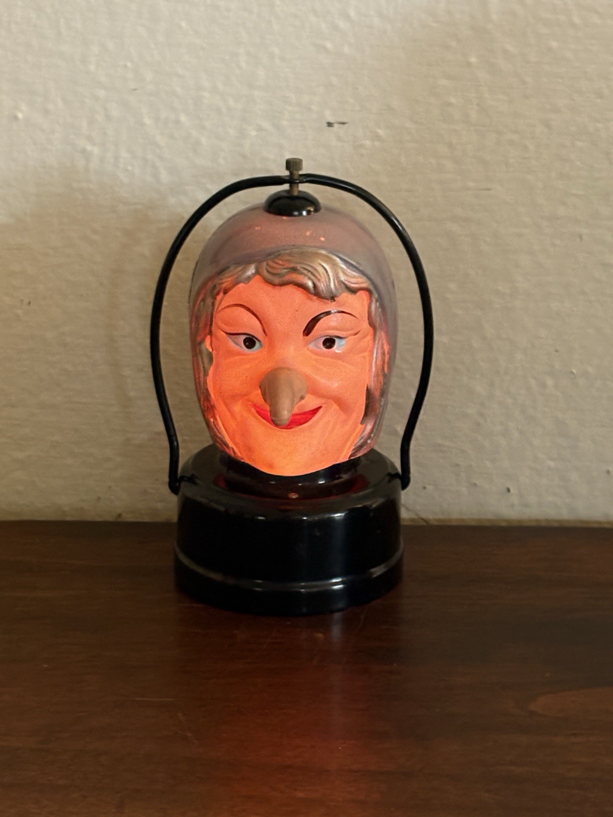 RARE VTG 1950s/60s HALLOWEEN WITCH RAILROAD LANTERN LIGHT MINTY WORKS 