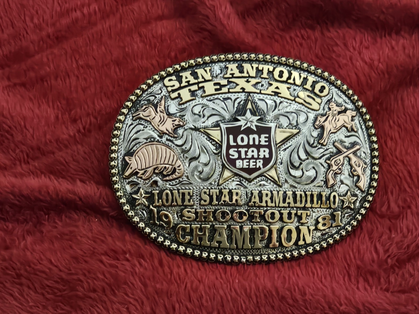Lone Star All Around☆1981☆ RODEO X~TREME CHAMPION☆Texas☆TROPHY BUCKLE☆Rare☆W59