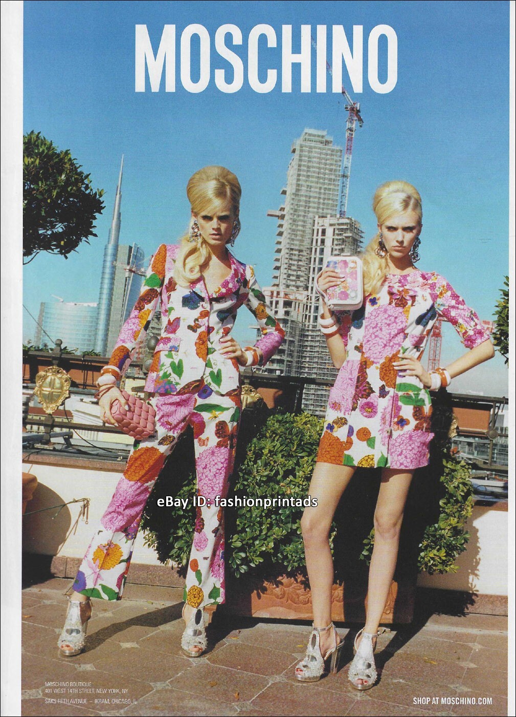 MOSCHINO 1-Page PRINT AD Spring 2013 HANNE GABY Juliana Schurig LEGS Feet ANKLES