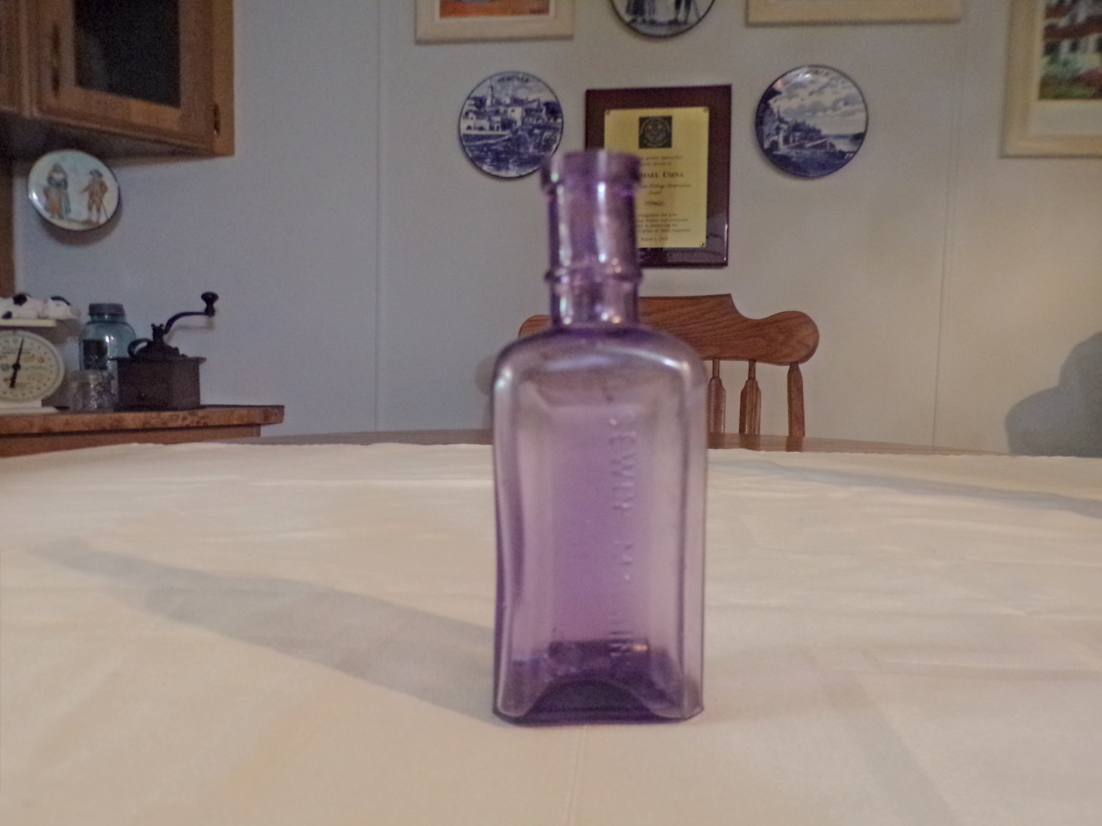 Sun-Colored Amethyst Sewing Machine Oil Bottle