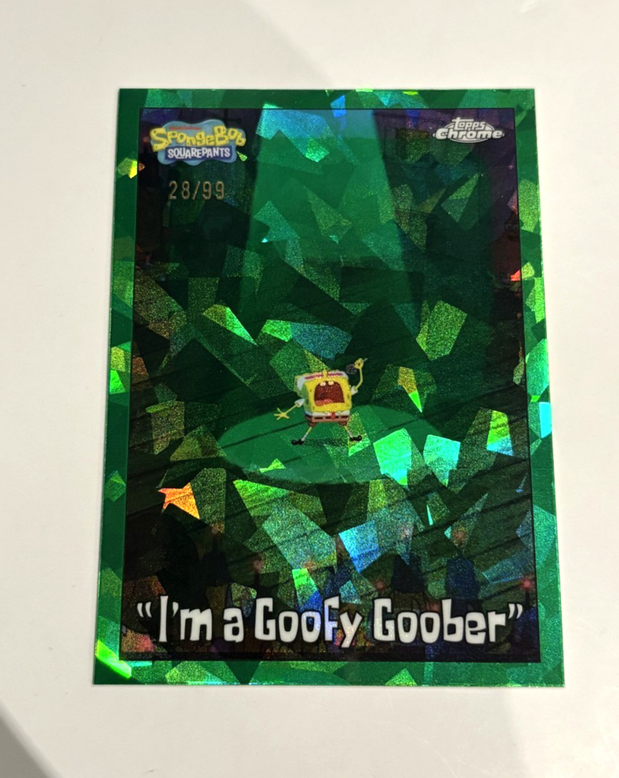 2025 Topps Chrome Sapphire SpongeBob SquarePants #65  I'm a Goofy Goober SP /99