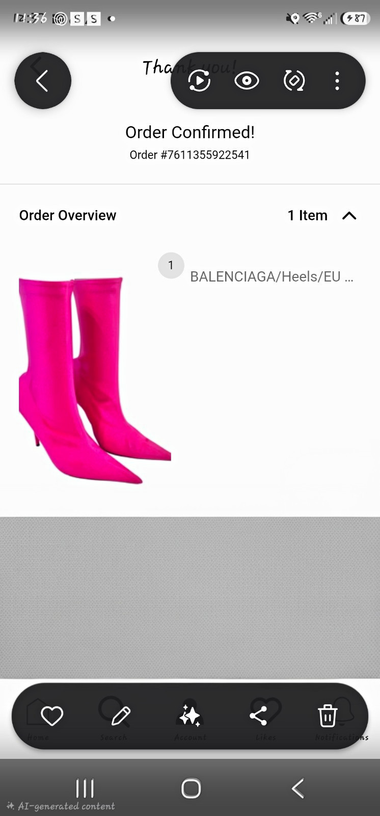 Balenciaga Women’s Pink Sock Mid-Calf Pointed Toe Stiletto Boots 10.5