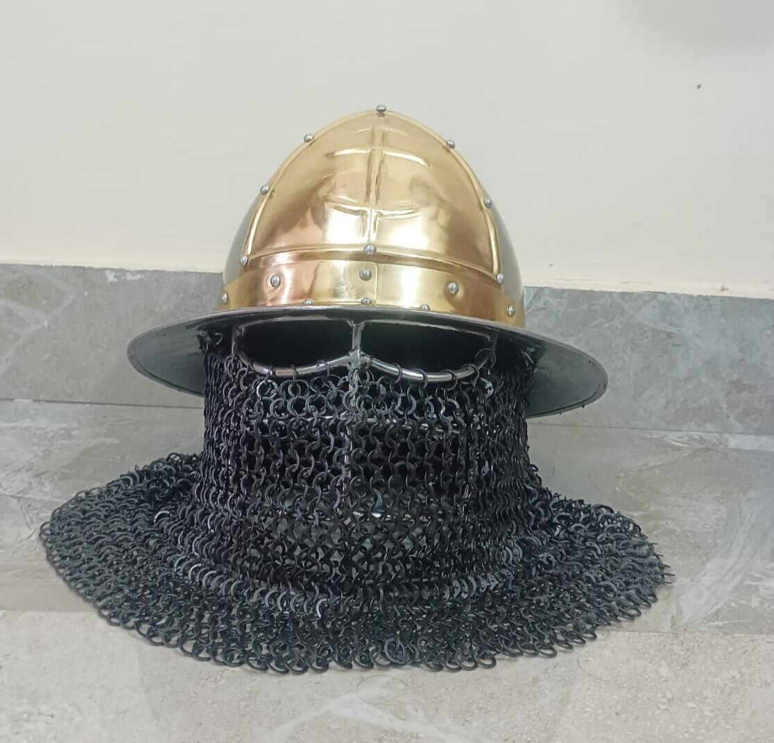 Medieval Norman Viking Armor Knight Steel Medieval Byzantine Kettle Hat Helmet Medieval Norman Viking Armor Knight Steel Medieval Byzantine Kettle Hat Helmet