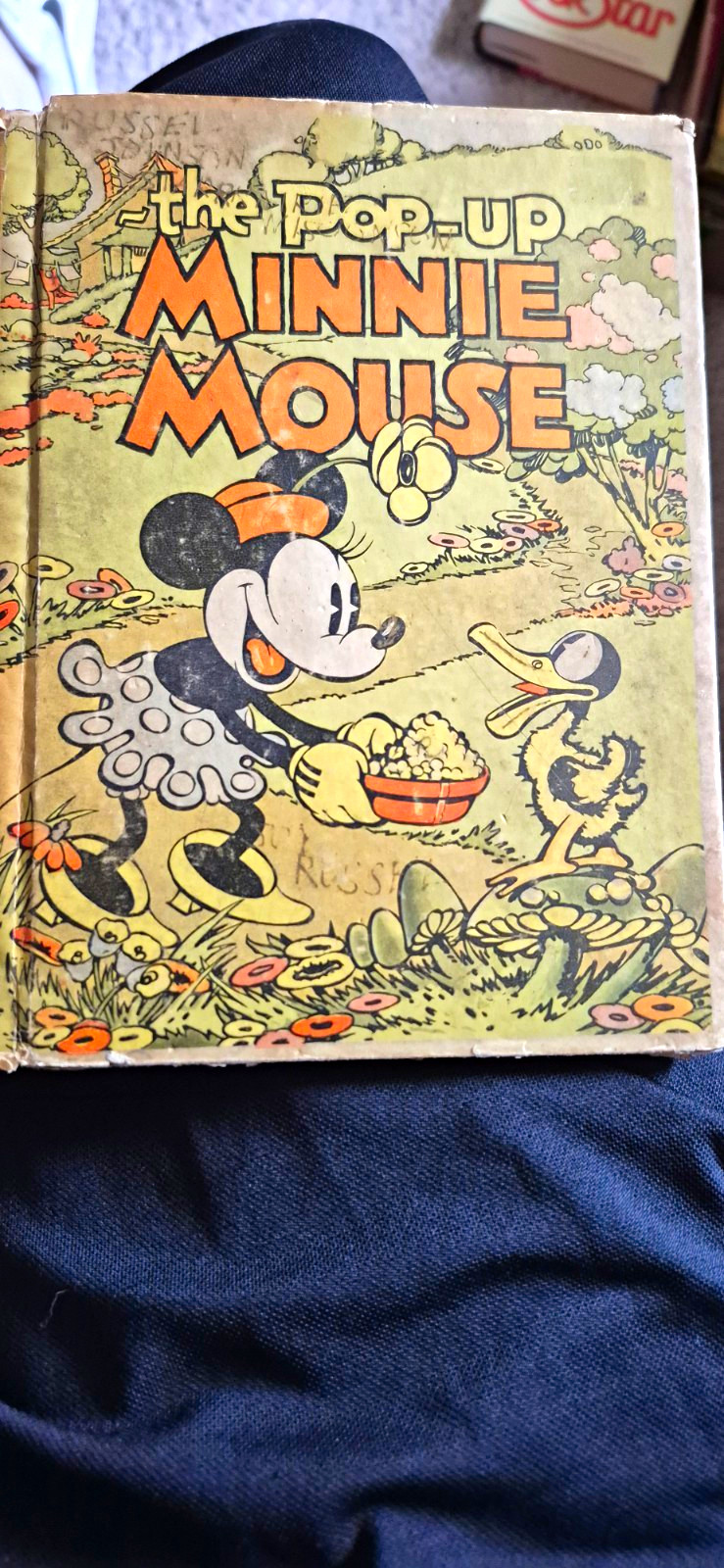 The POP-UP Minnie Mouse 1933, Blue Ribbon Books Walt Disney Studios Antique Book
