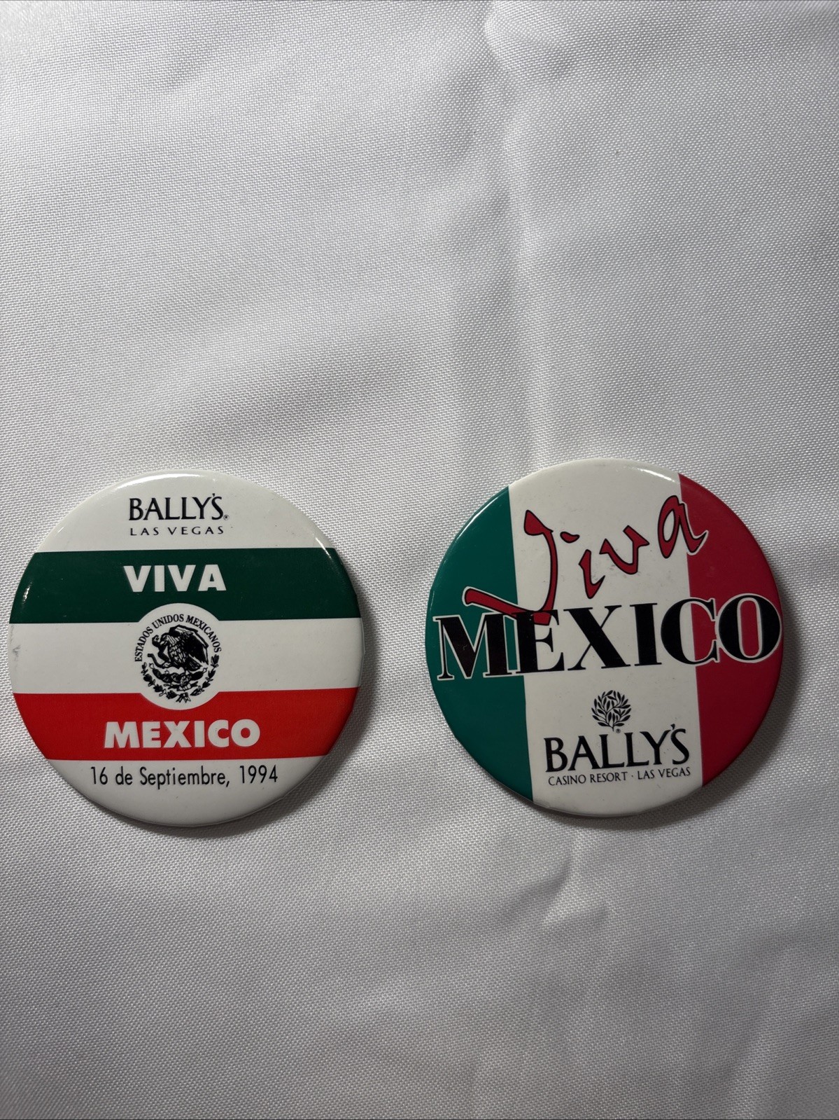 VINTAGE Bally’s Casino Pinback Button-Viva Mexico
