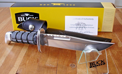 🔎LEROY REMER CUSTOM BUCK KNIFE 119 / 188 SPECIAL 420HC BLADE w/ LEATHER SHEATH