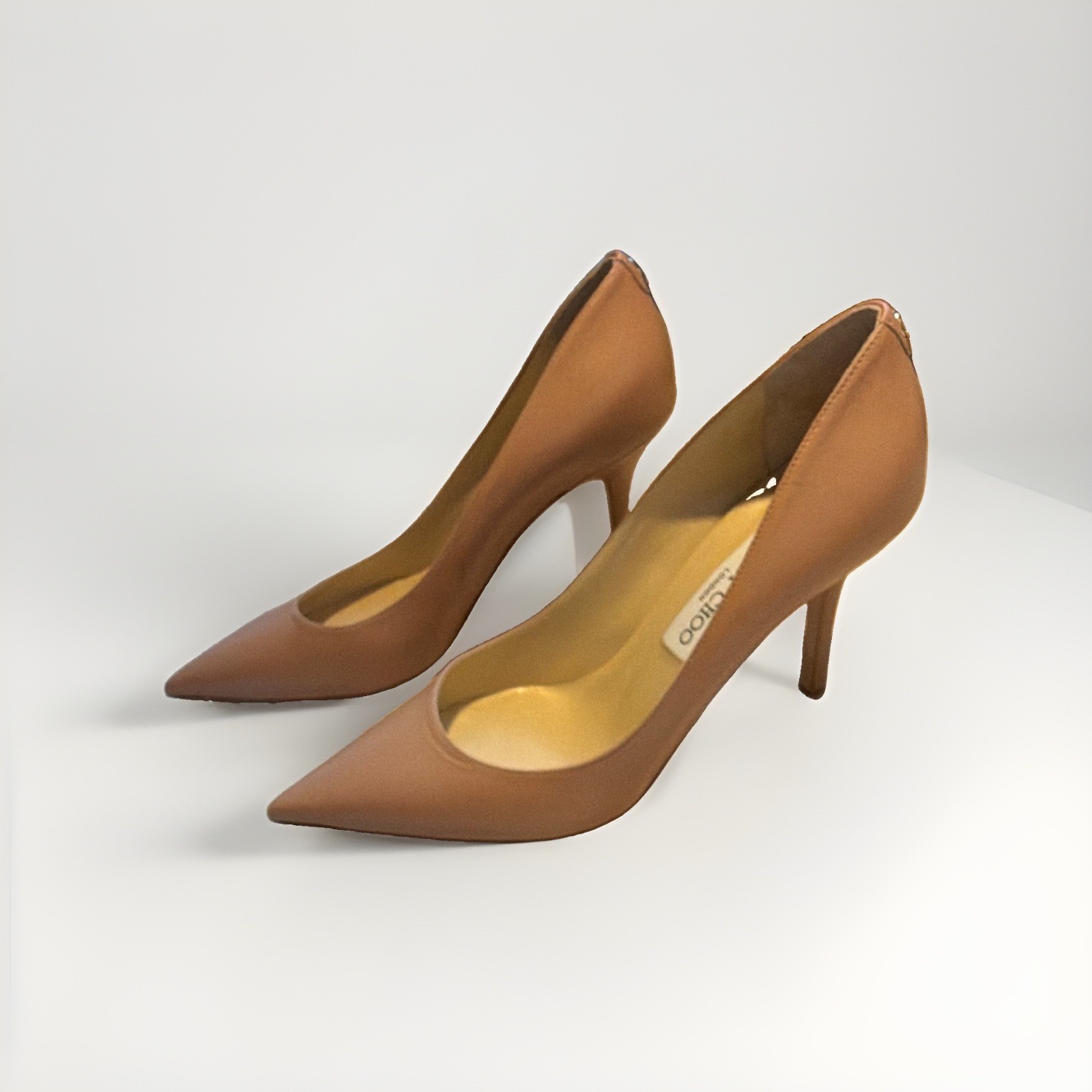 Jimmy Choo Women’s Beige Leather Pointed Toe Stiletto Pumps EU 39 US 8.5
