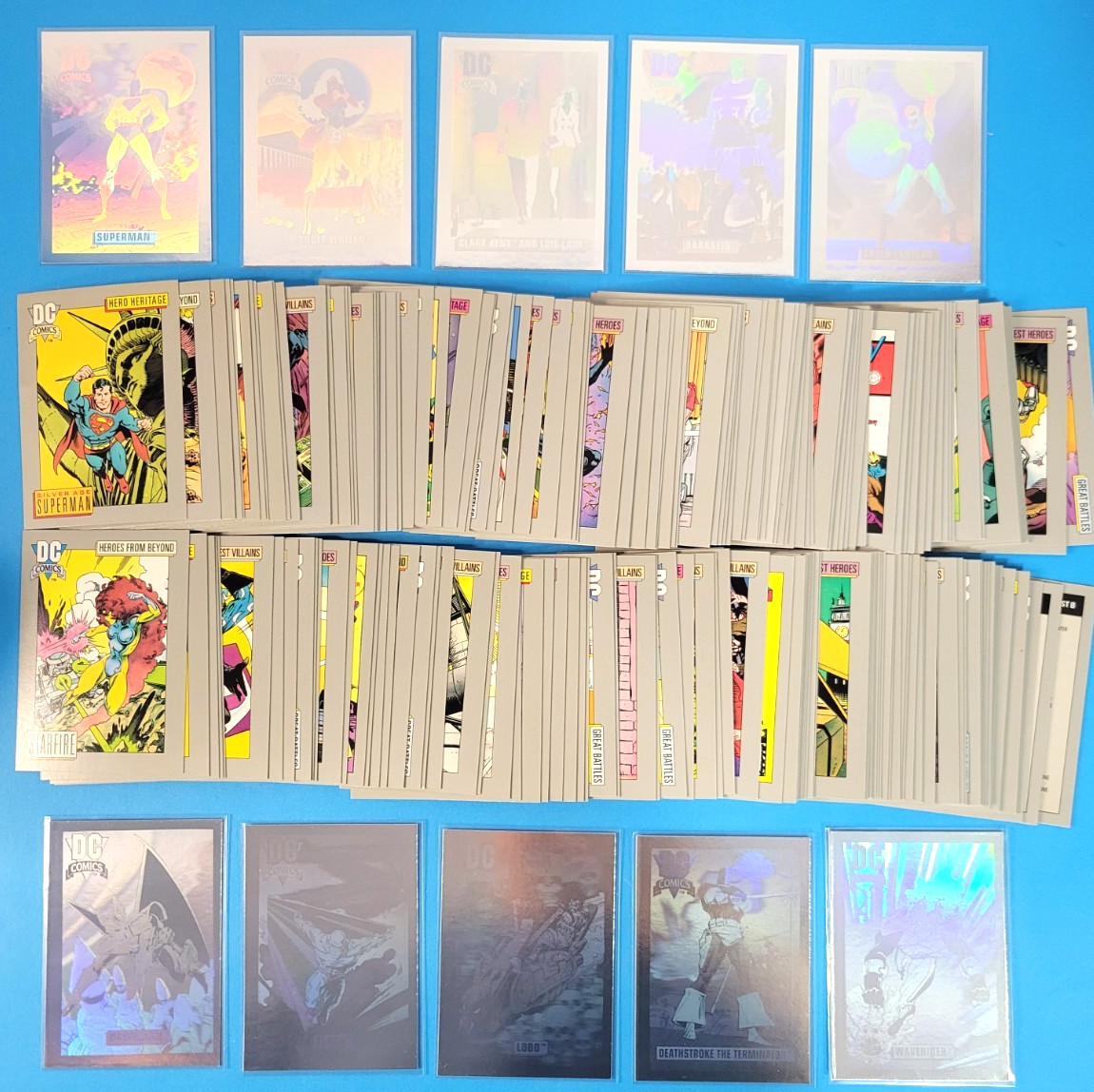 1991 Impel DC Comics Complete Set 180 w/ 10 Holograms Superman Lobo