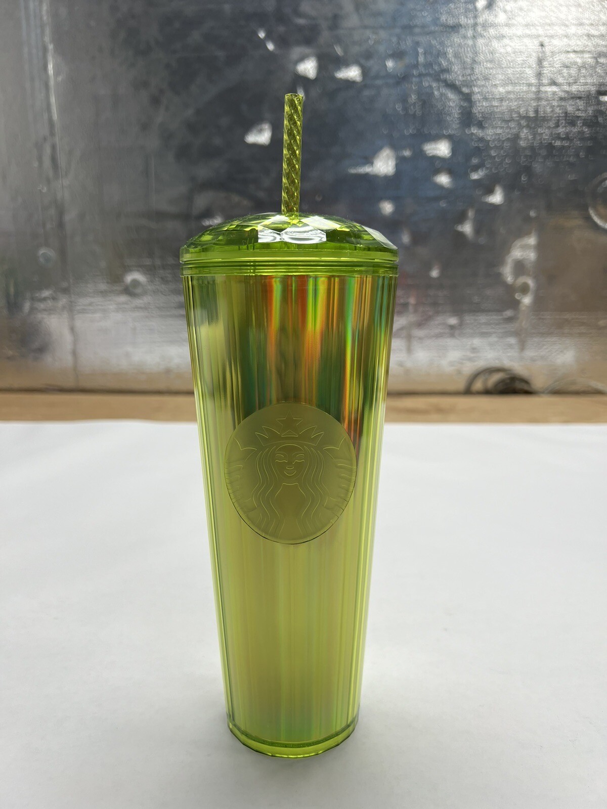 Starbucks Lime Kaleidoscope Dome Lid Venti Cold Cup Tumbler 24 oz. 2023 NEW