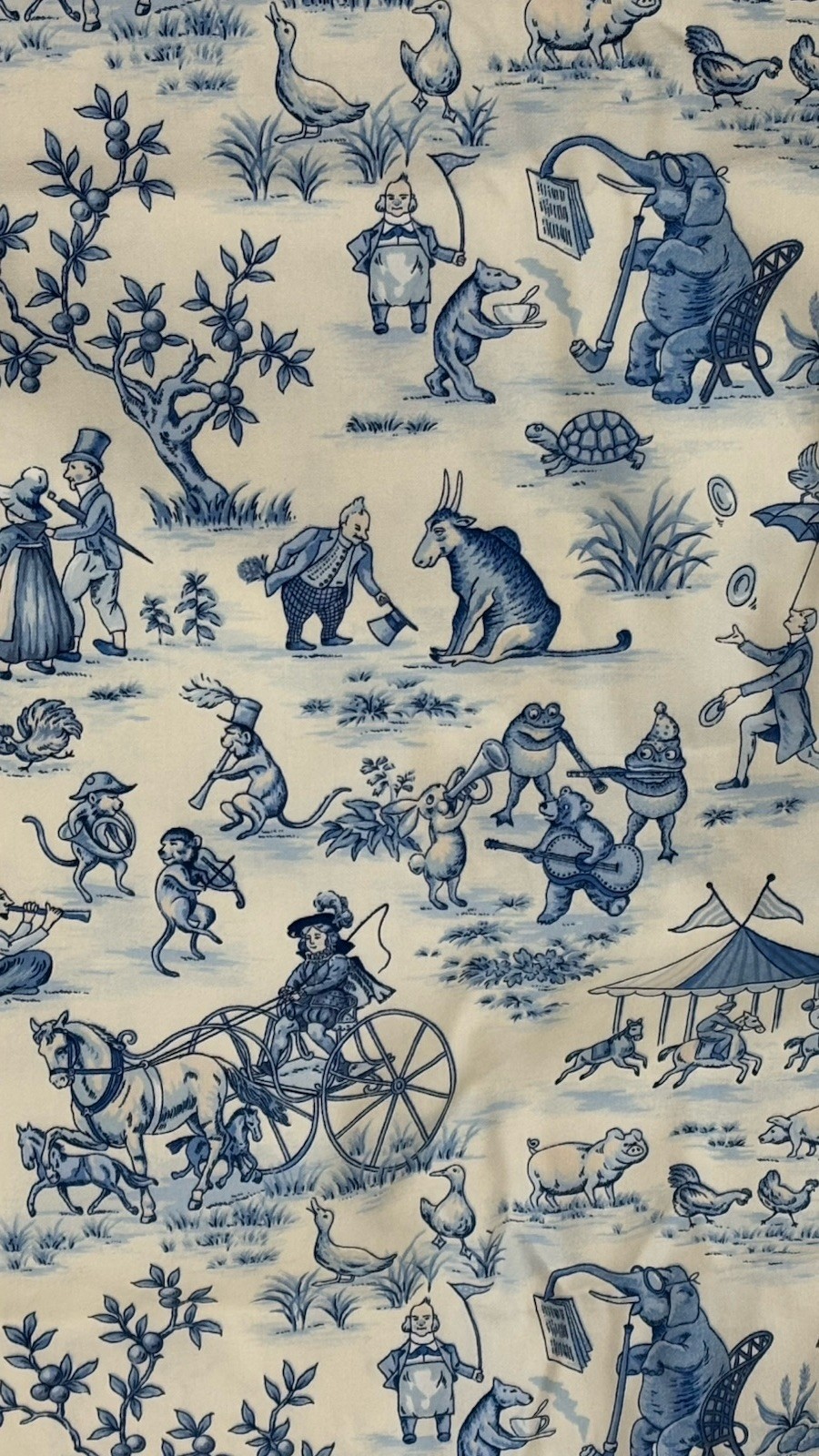 5th Ave Covington Vintage Toile Home Dec Cotton 8 Yards 54” Nursery Animals TPSA